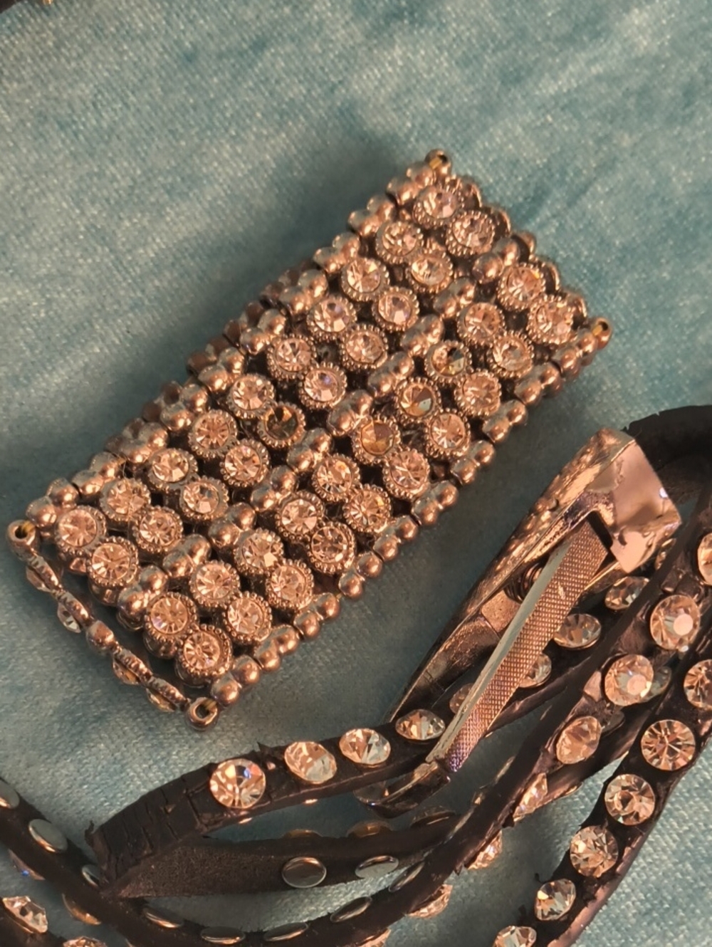 Crystal Rhinestone Sparkly Bracelet & Belt - Picture 3 of 4